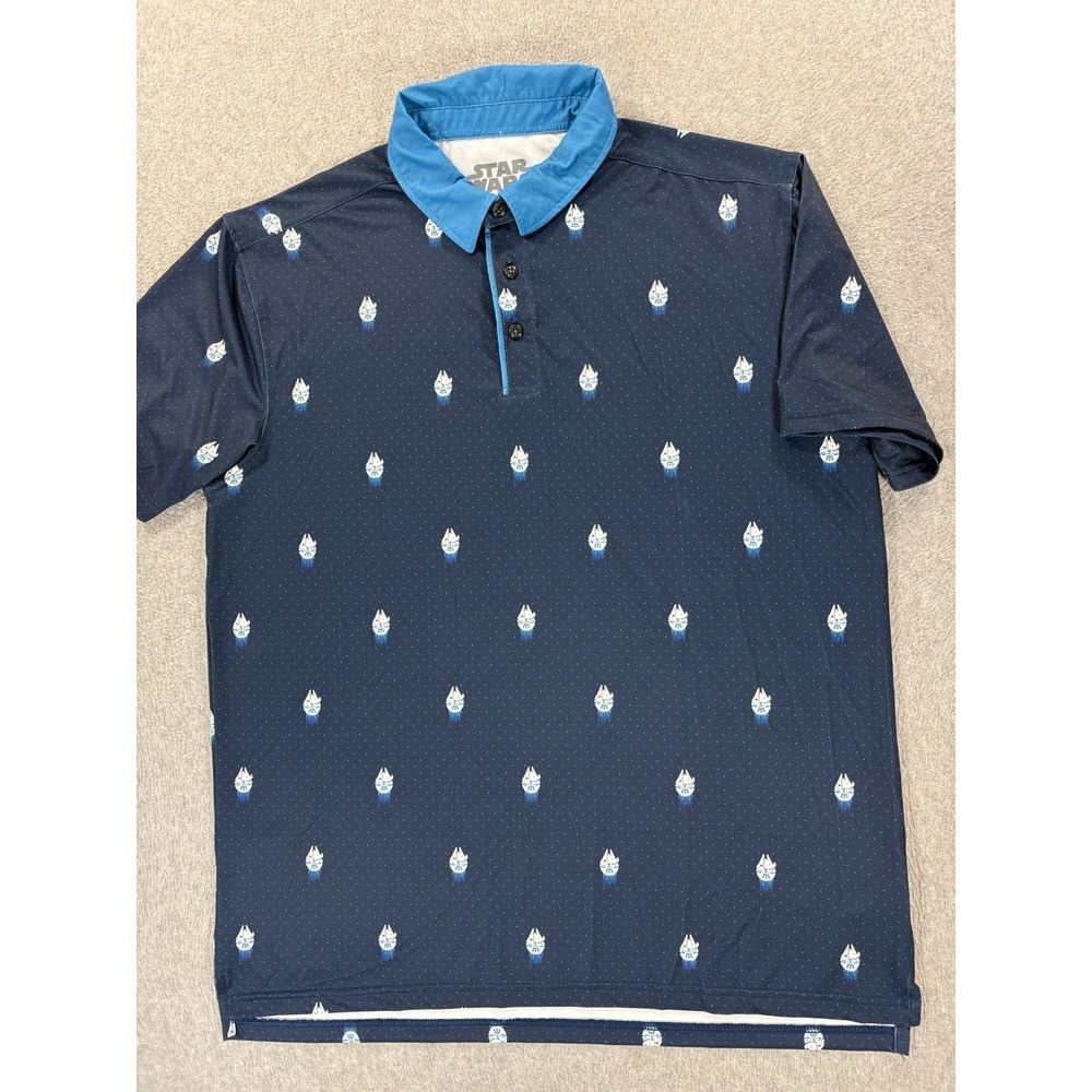 RSVLTS Star Wars Performance Short Sleeve Polo Shirt (Men's Large) Blue